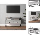 vidaXL Meuble TV - Chêne Sonoma Grijs - 80 x 35 x 45 cm - Trendy et pratique - Matériau durable - Meuble