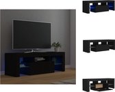 vidaXL Meuble TV Meuble Hi-Fi - 120x35x40 cm - Éclairage LED RVB - Zwart