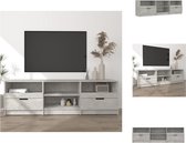 vidaXL TV-meubel Betongrijs 150 x 33.5 x 45 cm - Praktisch bewerkt hout - Kast