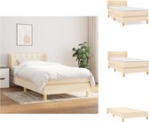 vidaXL Boxspringbed - Comfort - Bed - 203 x 83 x 78/88 cm - Crème - Pocketvering matras - Bed