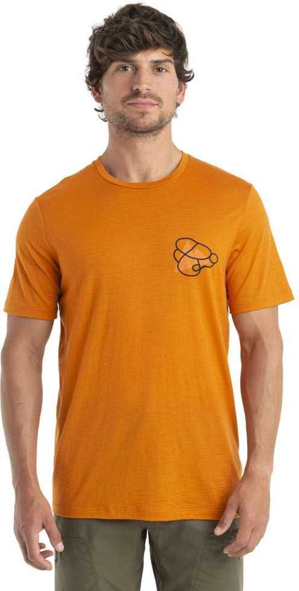 Icebreaker 150 Tech Lite Ii Community Merino T-shirt Met Korte Mouwen Oranje M Man