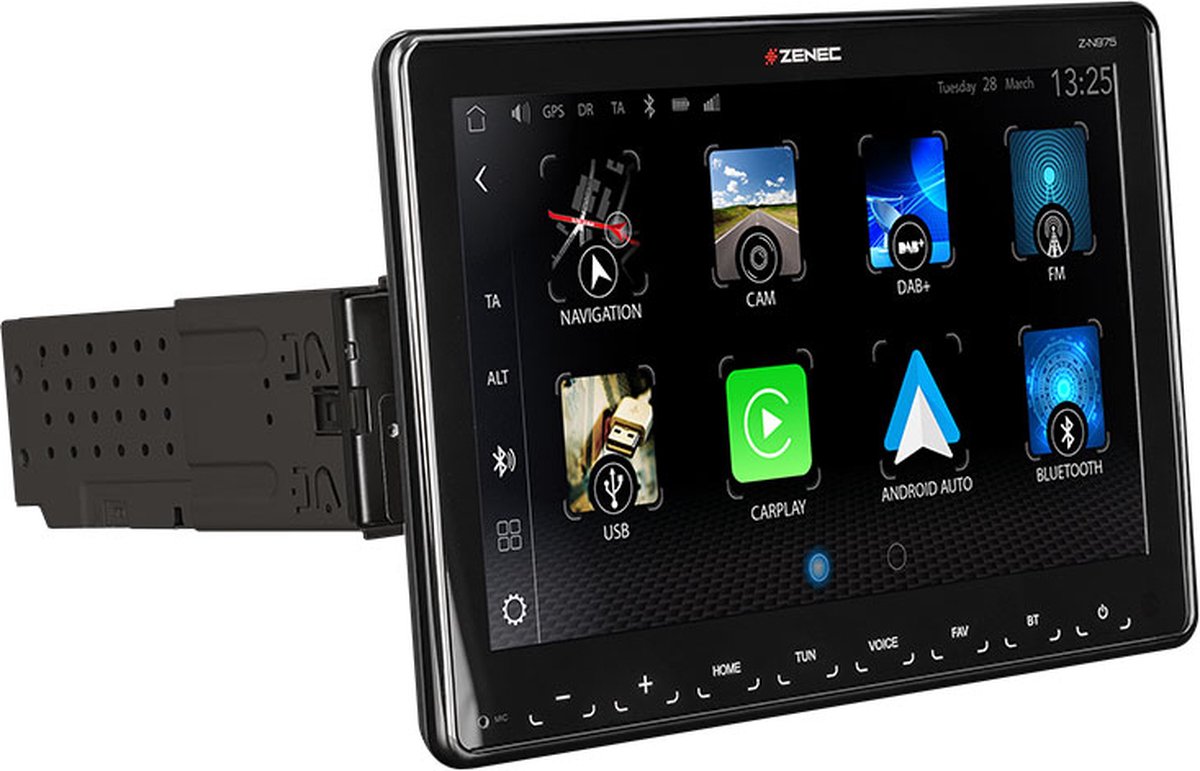 Zenec Z-N975 - Autoradio - 1 DIN autoradio met Apple CarPlay en Android Auto - Draadloos - Wireless - USB - Bluetooth