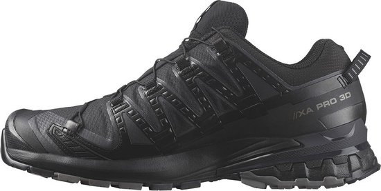 Zwarte Salomon XA PRO 3D GTX heren wandelschoen, zijaanzicht.