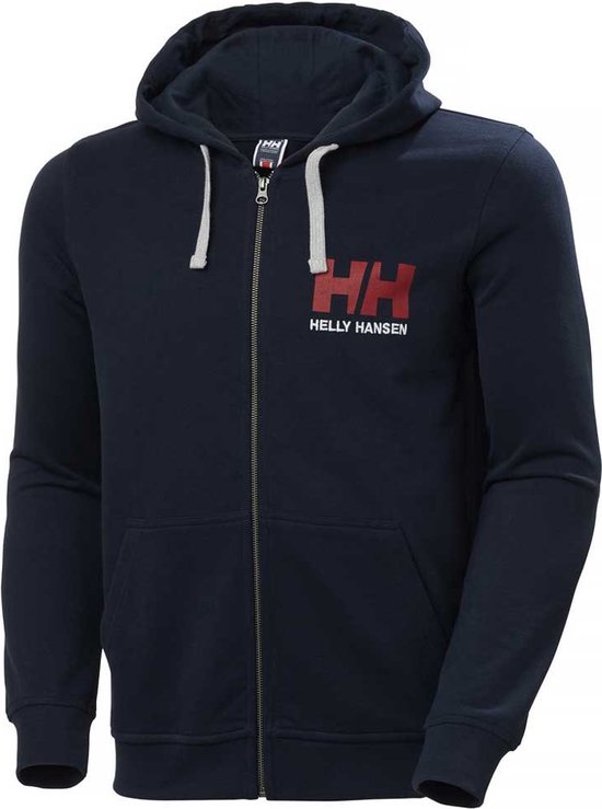 Foto: Helly hansen hh logo capuchon trui met doorlopende rits heren navy maat s