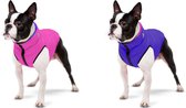AiryVest Versatile Hondenjas / Hondenjack - Gevoerd - Omkeerbaar - Pink-Purple - Maat: M47 (GELIEVE ALVORENS BESTELLEN OPMETEN)