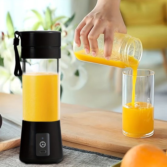 Livano Portable Blender - Shakebeker Met Mixer - Draadloze Blender - Elektrische Shakebeker - Blender To Go - Draagbare Blender - Blauw van Livano — afbeelding 5