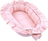 Baby Nest Katoenen Knuffelnest voor Pasgeborenen 90 x 50 cm - Babybedbumper Bed Cocon Katoen Viesroze