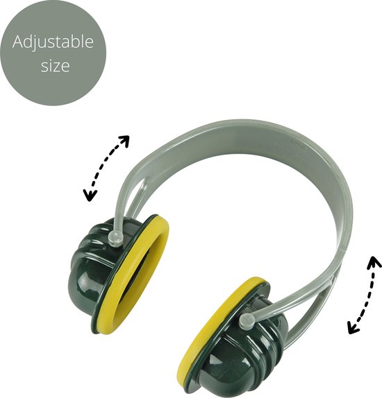 Klein Toys Bosch oorbeschermers - in maat verstelbaar - geeft plezier geen bescherming - groen geel - Klein