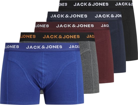 JACK&JONES Mannen 5-Pack Boxers - Black - Maat M