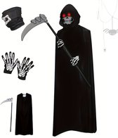 Livano Halloween Kostuum - Halloween Outfit - Volwassenen - Magere Hein - Grim Reaper - Dood - Costume - Carnaval