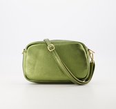 Teatro - Irene - classic bag - handtas - crossbody bag - groen - legergroen - metallic