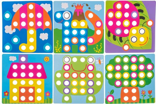 Jeux de Mosaïques Loisir créatif Puzzle Bouton Art Apprentissage