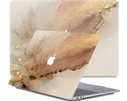 Lunso Geschikt voor MacBook Air 13 inch (2010-2017) cover hoes - case - Sweet Caramel