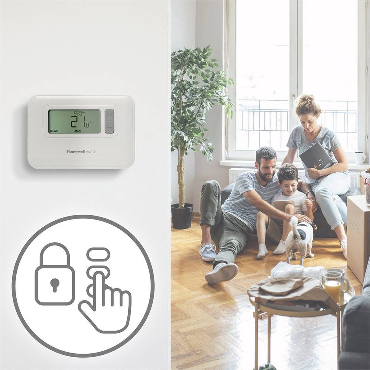 Honeywell Home T3C110AEU Kamerthermostaat Wand Dagprogramma, Weekprogramma 5 tot 35 °C – foto 2