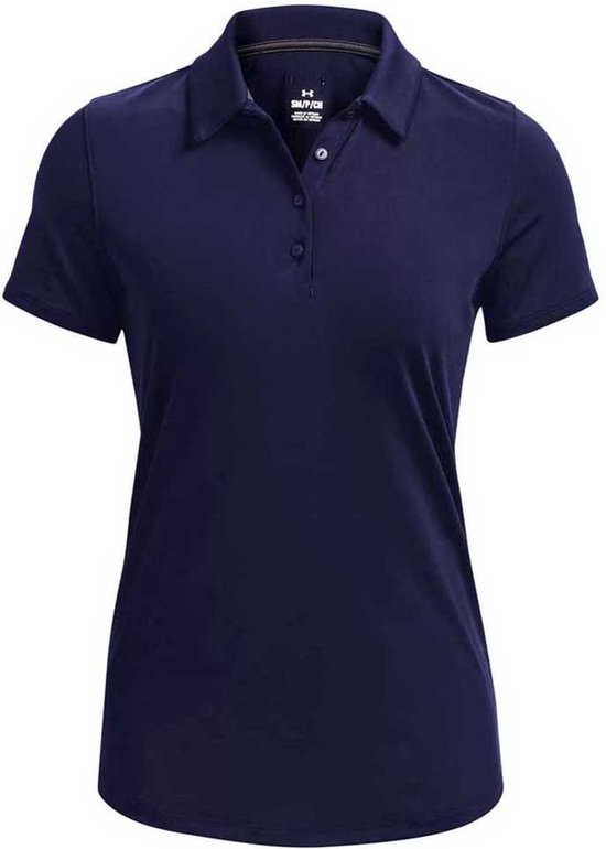 Under Armour Golf Playoff Korte Mouw Poloshirt Voor Dames Blauw L van Under Armour — afbeelding 3