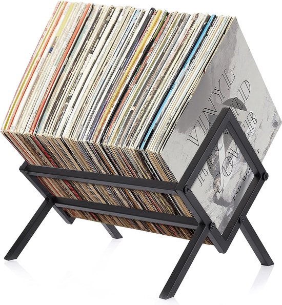 Support de disque support de CD en fer rangement pour magazines livres support de CD en métal boîte de rangement simple gramophone disques installation décorative noir