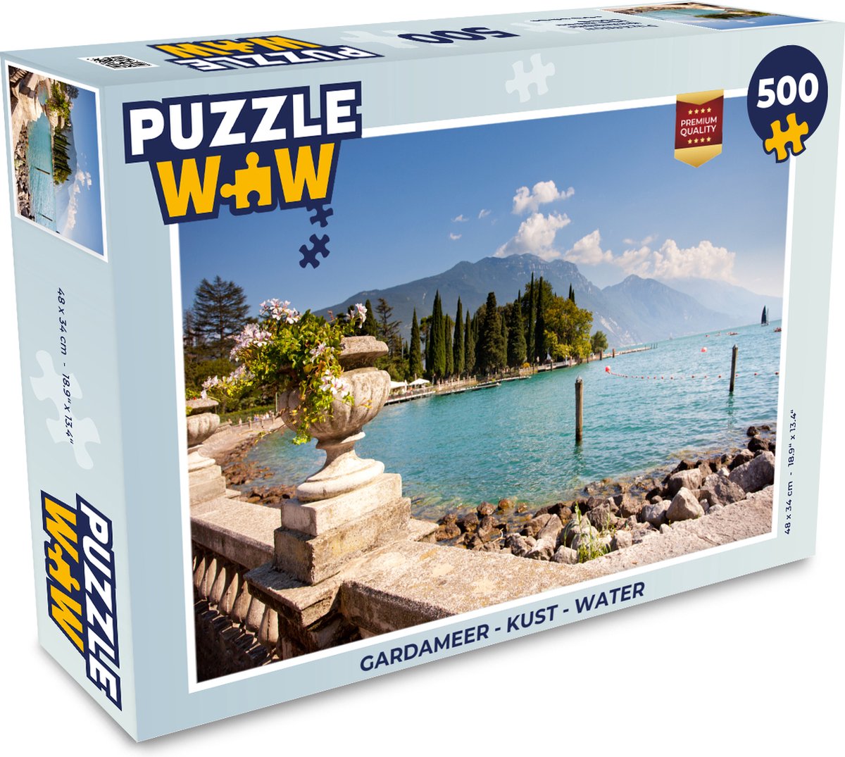 Puzzel Gardameer - Kust - Water - Legpuzzel - Puzzel 500 stukjes