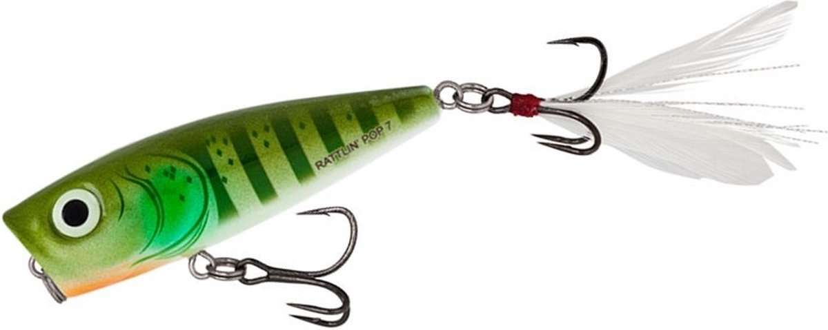 Salmo Floating Rattlin’Pop 7cm - 12.5g (diepte: surface) - Soort : Clear Golden Prey