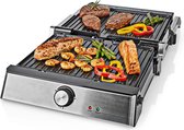 Nedis Contact Grill - 2000 W - 29 x 23 cm - Regelbare temperatuur - Kunststof / Roestvrij Staal