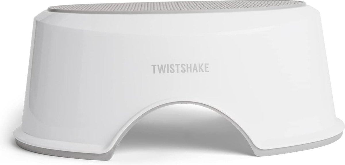 Baby Step Stool | Non-Slip Baby Bath Stool | Lightweight Potty Training Stool | Compact - Travel Friendly - Safe | Ergonomic Design Baby Toilet Seat Assistant | White/Grey