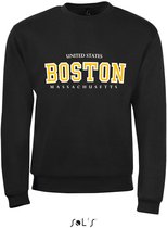 Sweatshirt 2-202 Boston Massachusetts -geel - Groen, 3xL