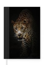 Notitieboek - Schrijfboek - Luipaard - Wilde dieren - Licht - Notitieboekje klein - A5 formaat - Schrijfblok