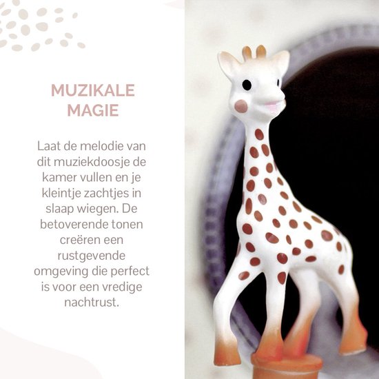 Sophie de giraf Muziekdoosje Giraffe - Baby muziekdoos - Kraamcadeau - Babyshower cadeau - 10.5x10.5x8.5 cm van Sophie de Giraf. — afbeelding 2