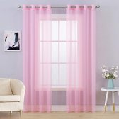 halfdoorzichtig, vintage, decoration curtain, Pink, 215 x 140 cm (H x W)