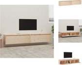 vidaXL Wandkast - Massief grenenhout - 100x30x35 cm - Set van 2 - Wandsteun