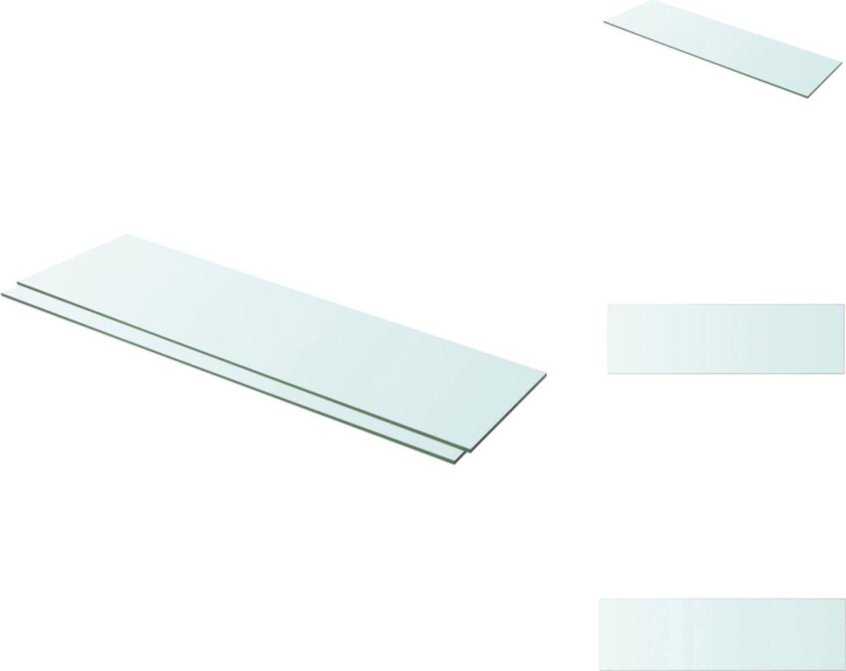 VidaXL Glazen Schap 100 x 30 cm Sterk Duurzaam Wandsteun