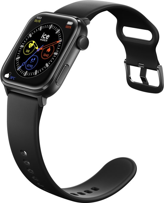 Craquez pour la ICE smart TKS 2.0 : un silver sublime réhaussé d'un bracelet cuir croco 😎 #icewatch #icesmart #smartwatch #icesmarttks #silver #black
