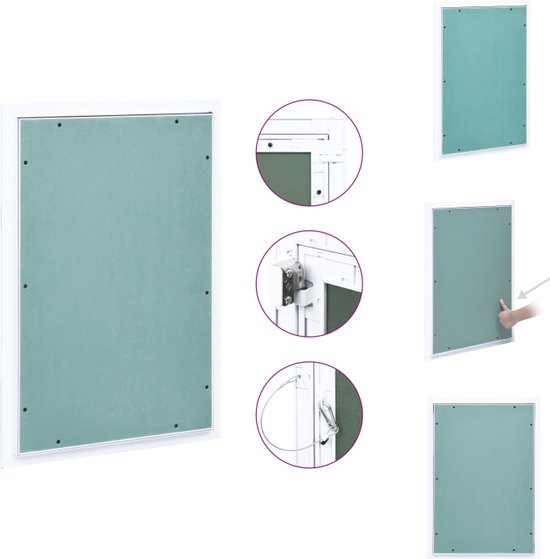 Toegangspaneel Afdekplaat voor Wand- en Plafondgat Wit, Rond Magnetisch