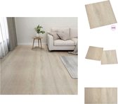 vidaXL PVC Vloerplankenset Beige 30.5 x 30.5 cm - 1.86 m² - Duurzaam en Onderhoudsvriendelijk - Vloer