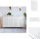 vidaXL Louvredeur Set - Grenenhouten Kastdeur - 99.3 x 49.4 cm - Horizontale lamellen - Witte verfafwerking - Deur