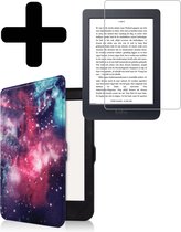 Hoesje Geschikt voor Kobo Nia Hoes Bescherm Hoesje Case Luxe Sleep Cover Met Screenprotector - Galaxy