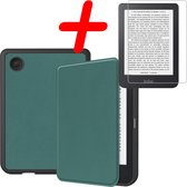Étui adapté pour Kobo Clara 2E Case Bookcase Cover Case avec protecteur d'écran - Kobo Clara 2E Sleepcover - Vert foncé