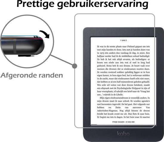 Hoesje Geschikt voor Kobo Nia Hoes Book Case - Hoes Geschikt voor Kobo Nia Hoesje Book Cover Met Screenprotector - Don't Touch Me van Hoesje  — afbeelding 4