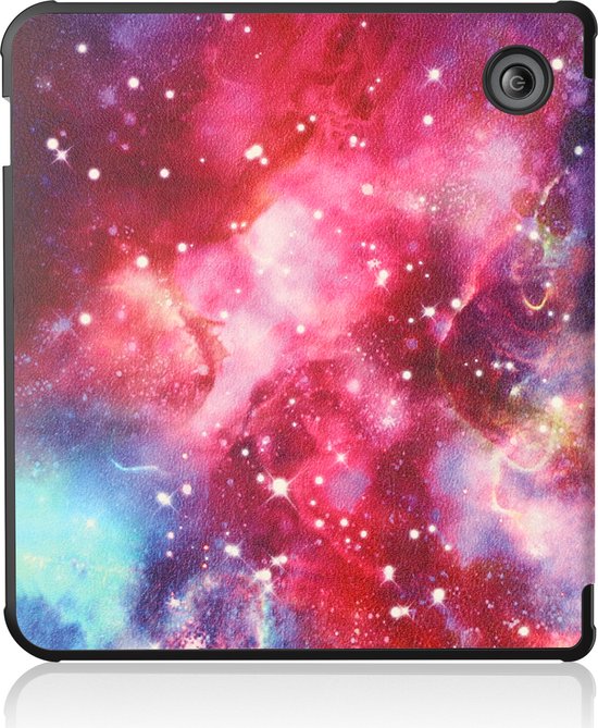 Hoesje Geschikt voor Kobo Libra 2 Hoes Book Case Trifold - Hoes Geschikt voor Kobo Libra 2 Hoesje Book Cover Met Screenprotector - Galaxy van Hoesje  — afbeelding 5