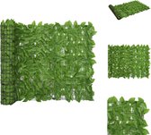 vidaXL Privacy scherm Groene bladeren - Polyethyleen en stof - 600 x 100 cm - Parasol