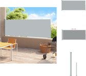 vidaXL Zijscherm - - Terras en balkon - 180 x (0 - 500) cm - Grijs - Parasol