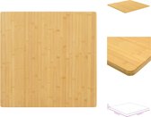 vidaXL Bamboe Tafelblad - 70 x 70 x 1.5 cm - Duurzaam en veelzijdig - Afgeronde randen - Eenvoudig schoon te maken - Uniek en exclusief - vidaXL - Tafelonderdeel