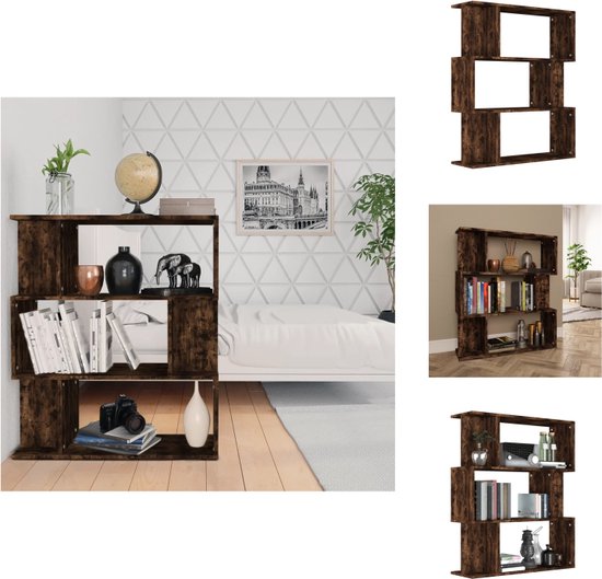 vidaXL Boekenkast 80,5x35x76 cm bewerkt hout bruin - Kasten Boekenkasten - Mar