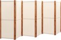 vidaXL 4-delig kamerscherm crèmewit 200x180 cm
