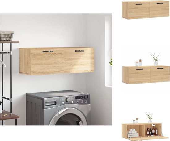 Wandkast 60x36,5x35 cm bewerkt hout gerookt