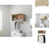 vidaXL Hangkast Sonoma Eiken - 70 x 32.5 x 35 cm - Duurzaam en Functioneel - Kast
