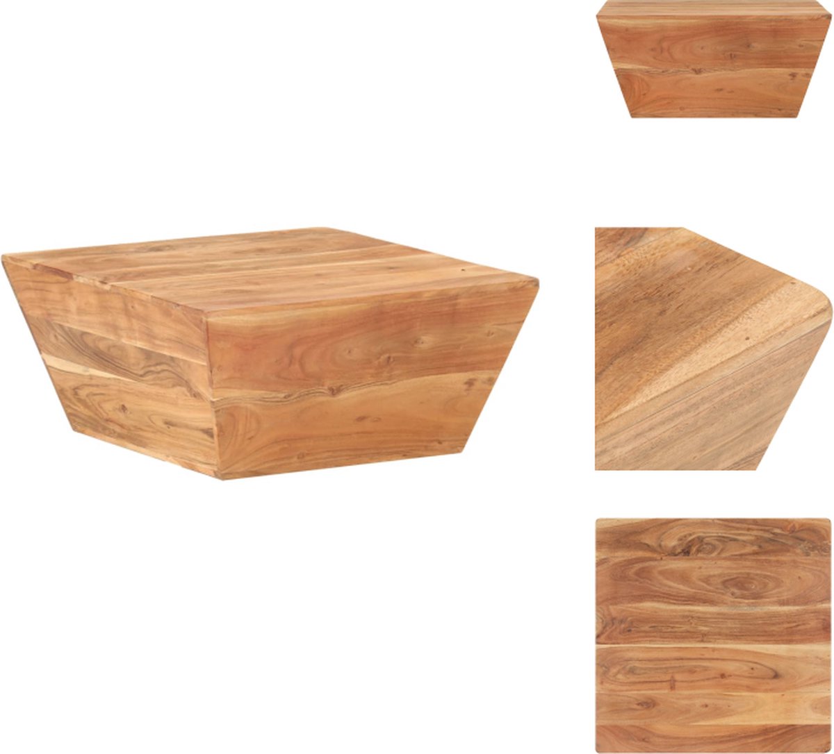 VidaXL Salontafel V-vorm 66 x 66 x 30 cm Massief Acaciahout met Natuurlijke afwerking Tafel