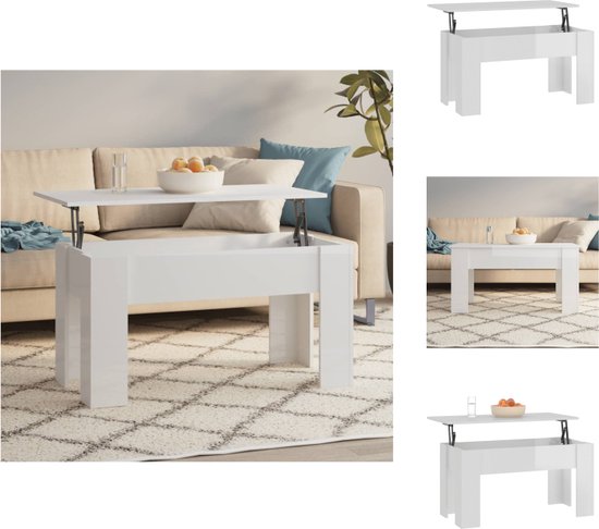 vidaXL Salontafel 101x49x39,5 cm bewerkt hout sonoma eikenkleurig, bijzettafel, woonkamertafel, middentafel, banktafel, bank tafel, accenttafel
