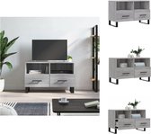 vidaXL Televisiekast Grey Sonoma Eiken - 80 x 36 x 50 cm - Met opbergruimte - Kast