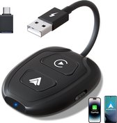 Merdoo 2 in 1 Car Dongle Pro Geschikt voor Apple CarPlay - Wireless USB Adapter - Draadloos verbinden - 2023 Verbeterd Model