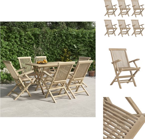 vidaXL Loungeset - 4-delig - Massief Acaciahout - Tuinmeublesets